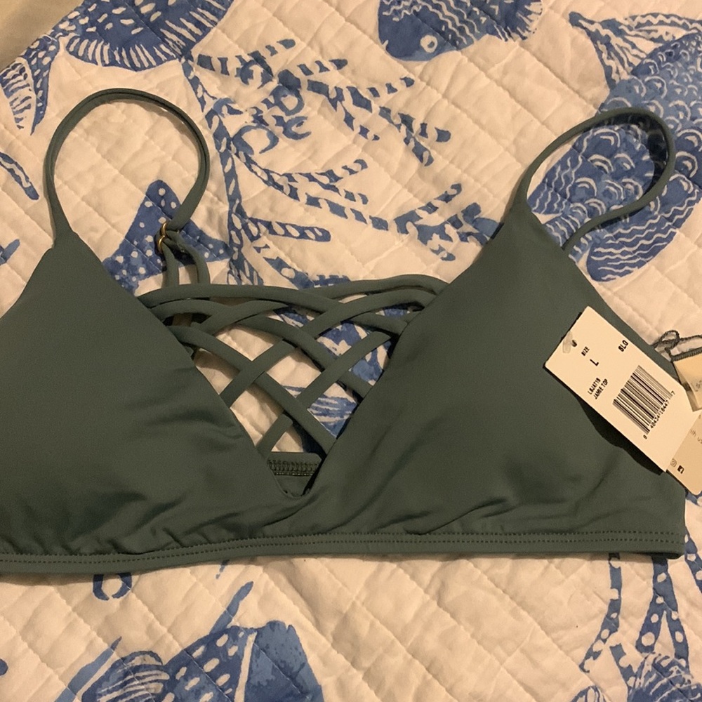 NWT L*SPACE Jamie Bikini Top In Slated Glass - Picture 12 of 13
